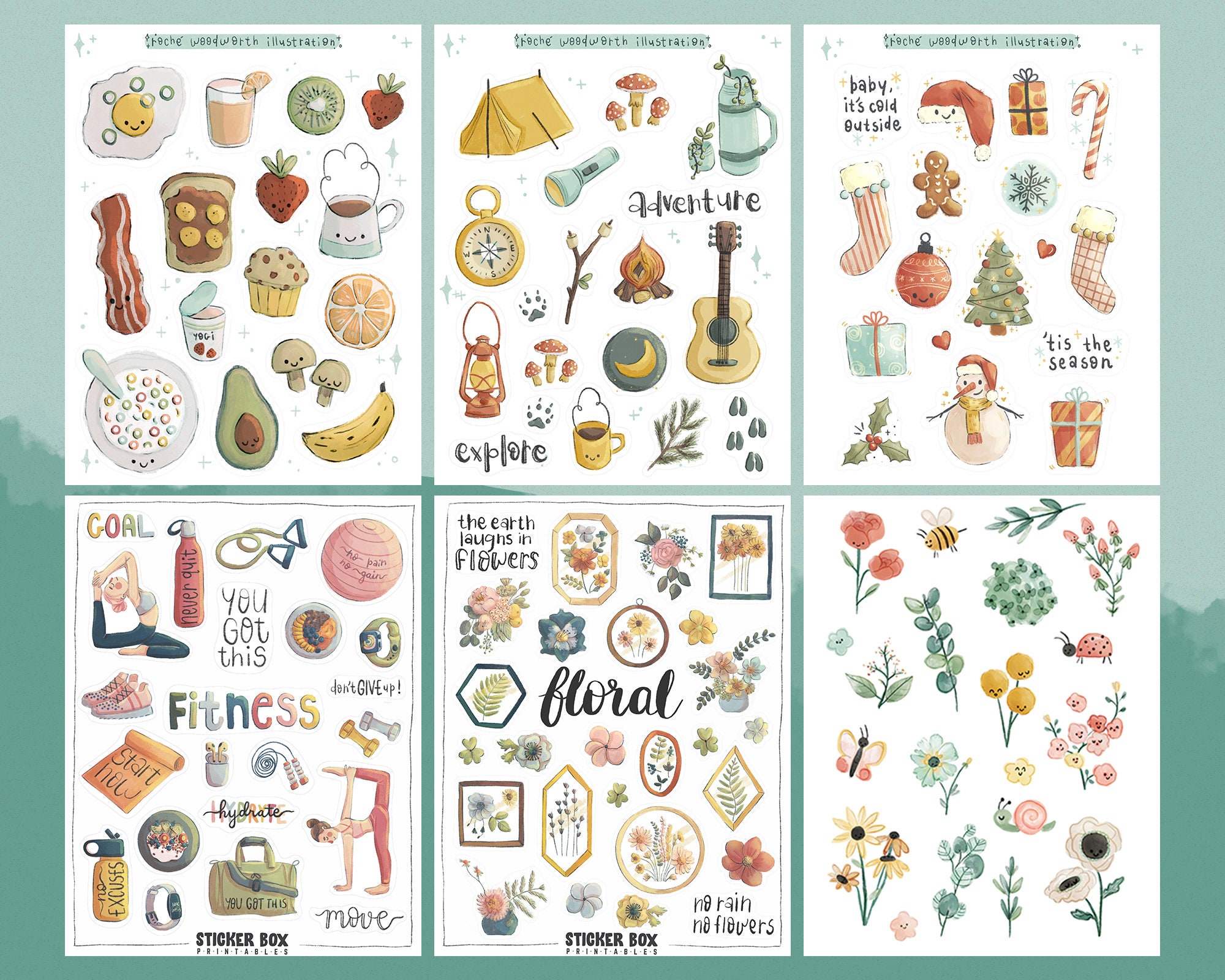 Assorted Goodnotes Stickers | Digital Stickers | Printable Sticker ...