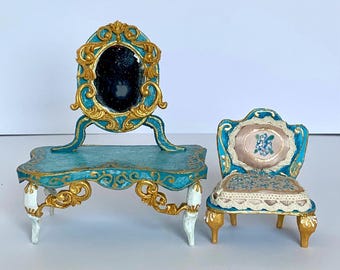 ヴィンテージ シンディ ペディグリー ドレッシング テーブルとスツール