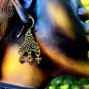 Triskelion Earrings: Celtic Trinity Symbol