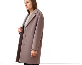 mauve wool coat