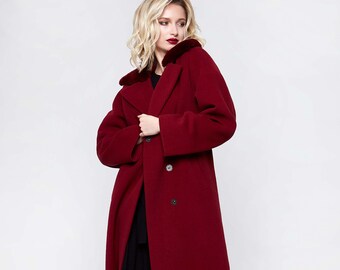 burgundy fall coat