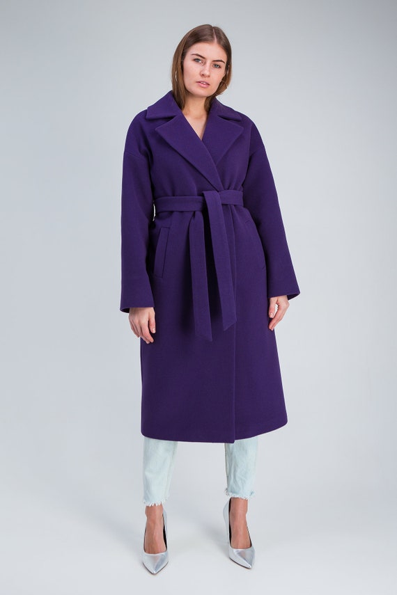 fuschia wool coat