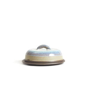 Handmade Butter Pot, Round Butter Dish, Pottery made Butter Storage with lid, Stonware image 4