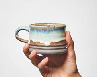 Tasha Small Pottery Mug, Coffee and Tea Mug, Ceramic Mug for Christmas Gift