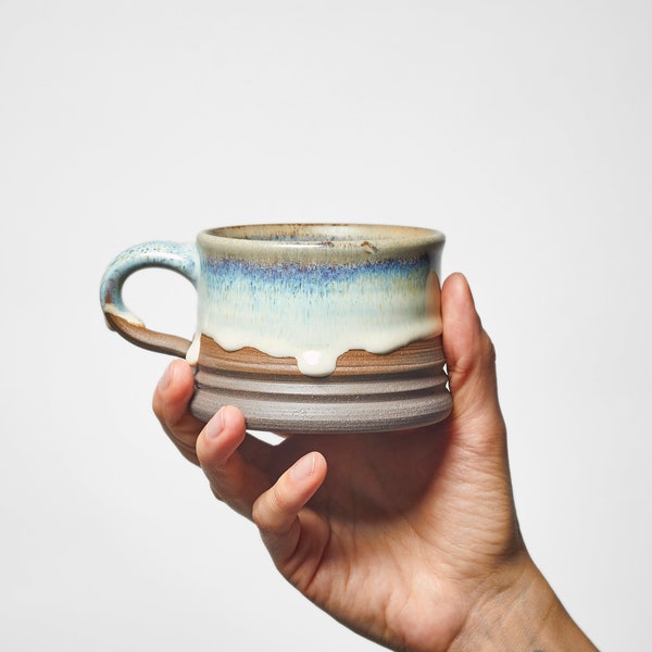 Tasha Small Pottery Mug, Coffee and Tea Mug, Ceramic Mug for Christmas Gift