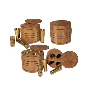 20 mm shot GLASSES from brass bullet case-WODDEN BOX-drink bar accessories-home decoration-housewarming party gift