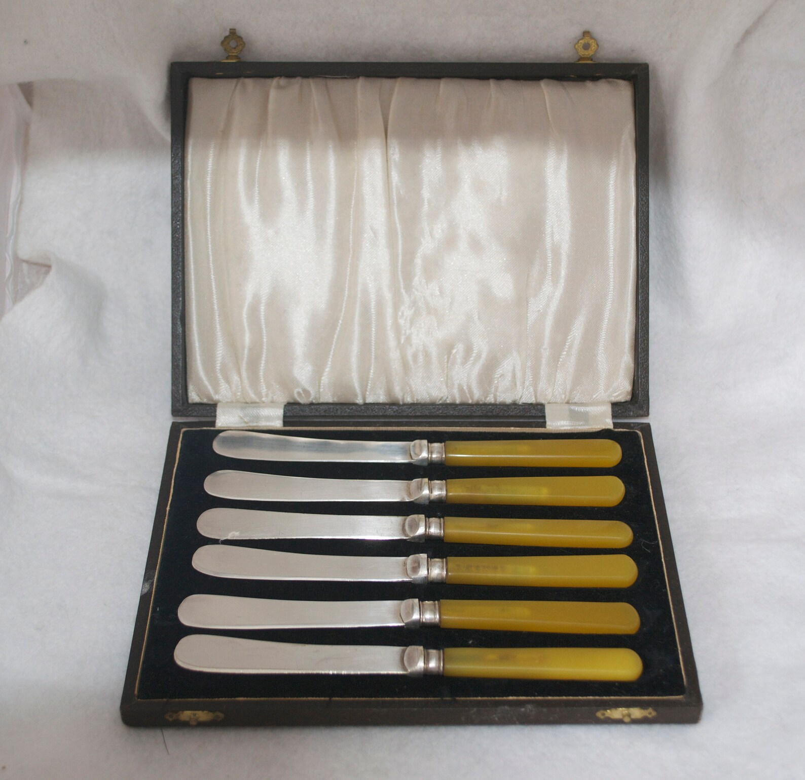 6 Antique Butter Knives Cutlery EPNS Boxed Set with Unusual Etsy
