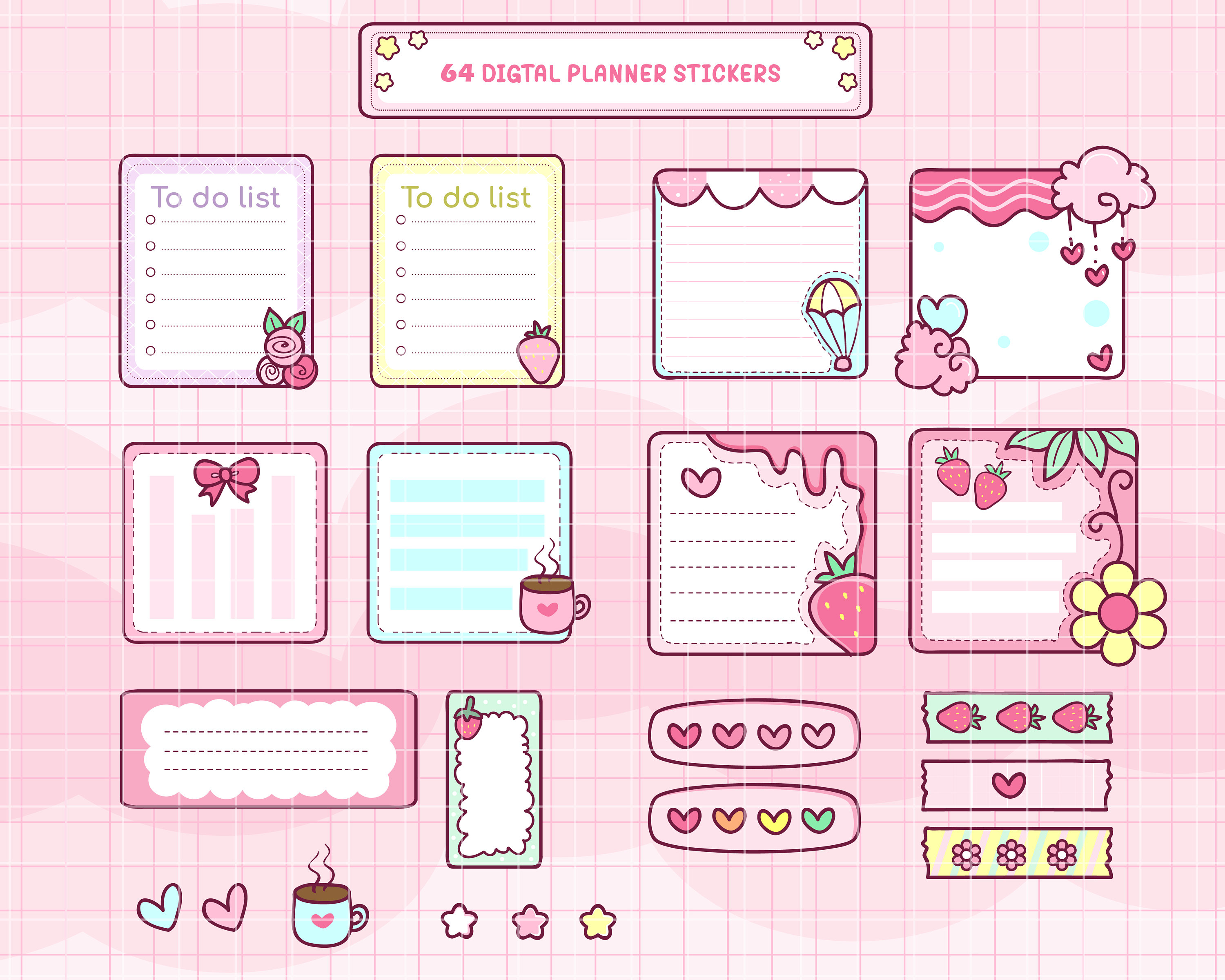 Kawaii Digital Planner Stickers for Goodnotes Planner/ Goodnotes ...