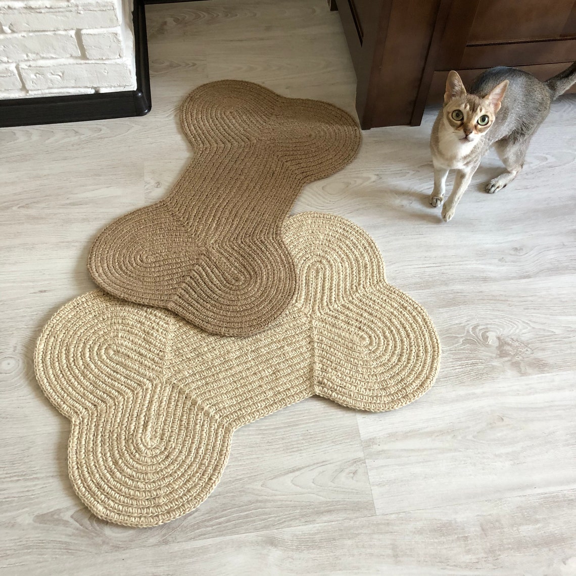 Tappeto per animali domestici sotto forma di osso. Tappetino | Etsy