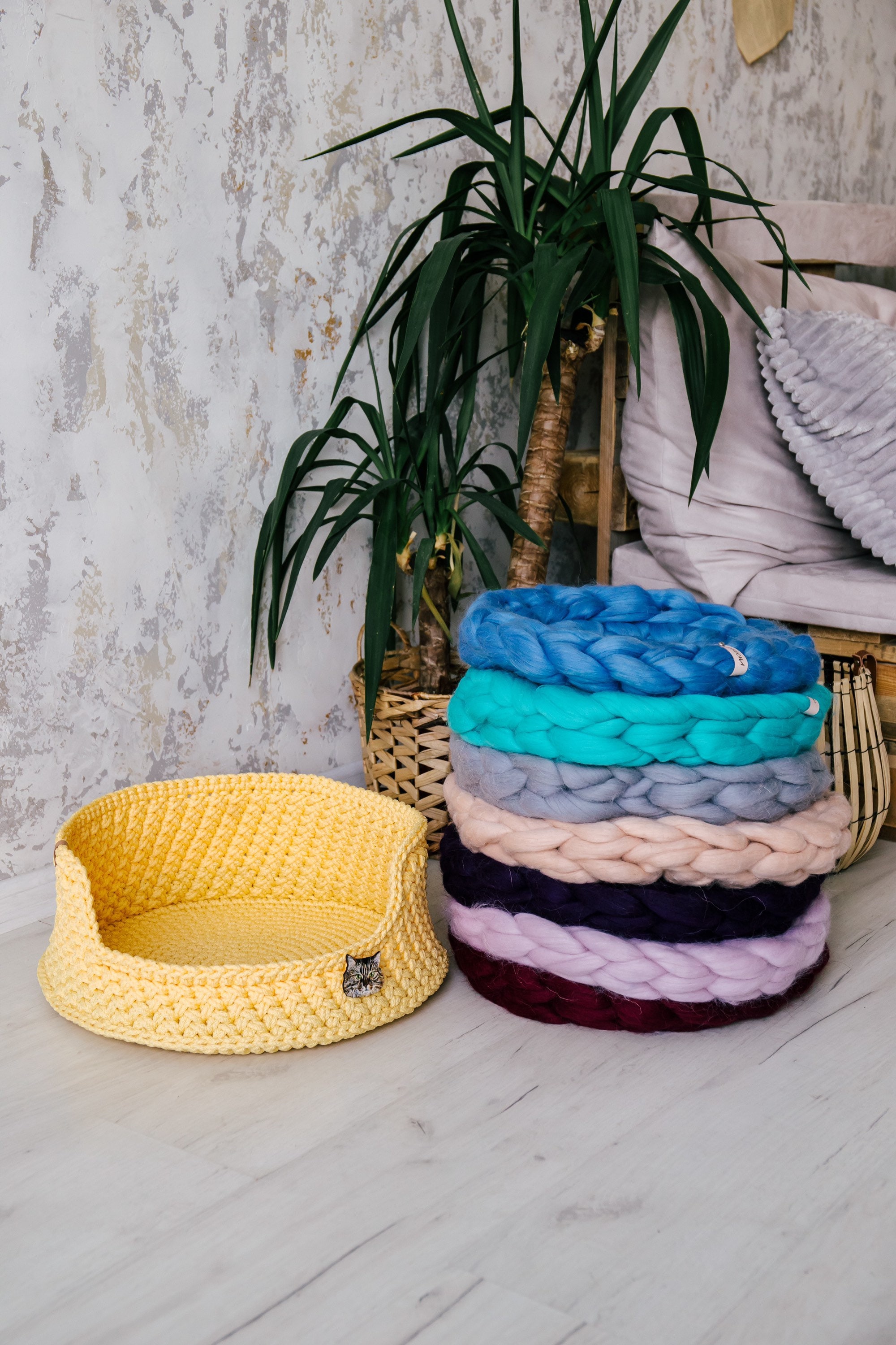 Wool cat cot. Cat bed pet bed. Cat lover gift. Cat cot pet Etsy