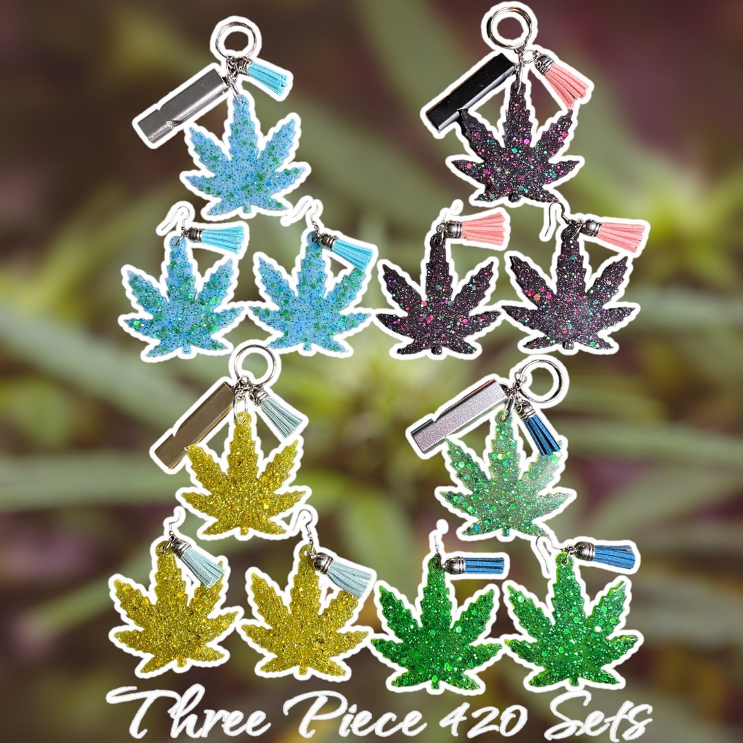 420 Earring and Whistle Keychain Sets With Tassels one of a Kind - Etsy