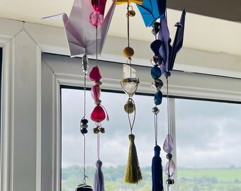 Atrapasol de prisma de cristal, carillón de viento de piedras preciosas, adorno para colgar en la ventana