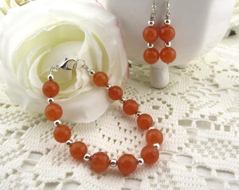 Juego de pulsera y pendientes de jade natural de Malasia