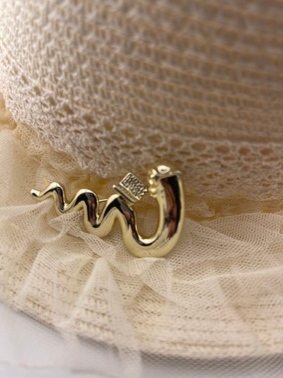 Bookworm Brooch: Literary Worm Pin (2.5" x 1.5") - image 6