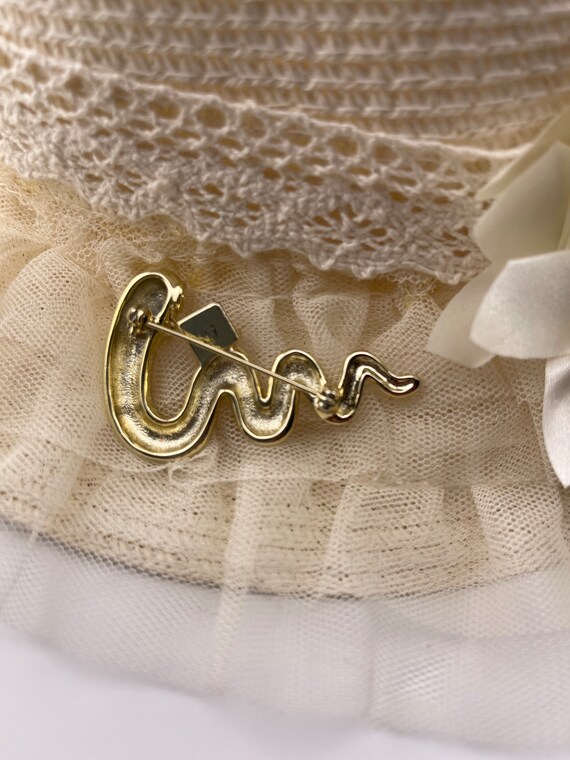 Bookworm Brooch: Literary Worm Pin (2.5" x 1.5") - image 2