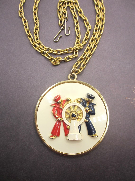 Vintage Usner Sailor Pendent - image 1