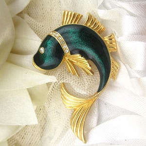 SWAROVSKI フィッシュモチーフ ブローチ Swarovski Fish Brooch - Etsy