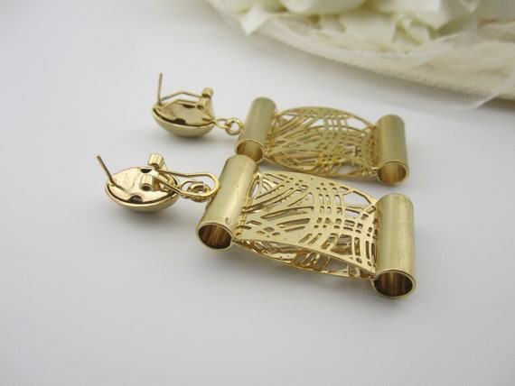 Vintage Rectangle Post Earrings - image 7