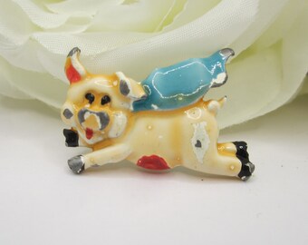 Broche "Cuando los cerdos vuelen" que necesita amor