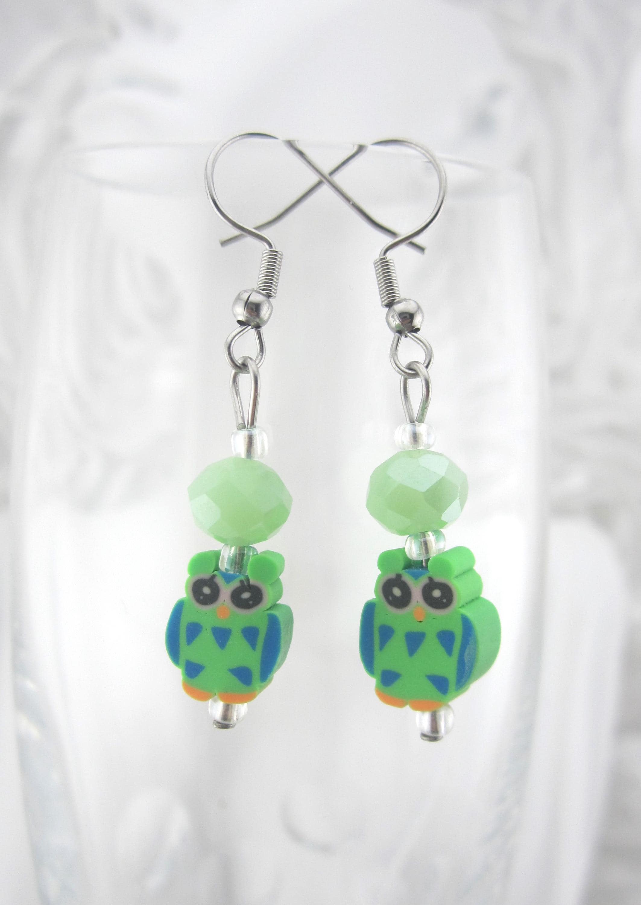 Clay Owl Earrings Assorted Colors