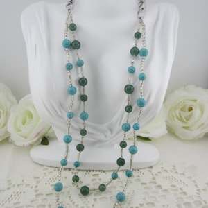 Aventurine and Turquoise Beaded Necklace
