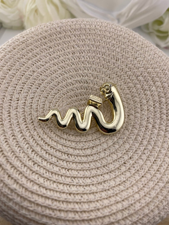 Bookworm Brooch: Literary Worm Pin (2.5" x 1.5") - image 4