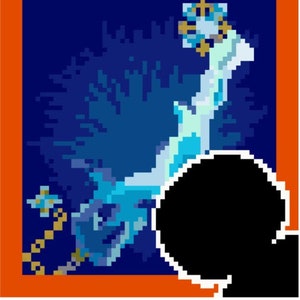 Kingdom Hearts Re COM Diamond Dust Card PDF Cross Stitch Pattern, Chain of Memories, Cards, Cross Stitch Pattern, Kingdom Hearts