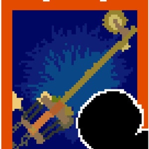 Kingdom Hearts Re COM Wishing Star Card PDF Patrón Punto de Cruz, Cadena de Recuerdos, Tarjetas, Patrón Punto de Cruz, Kingdom Hearts