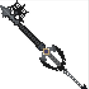 Kingdom Hearts Oblivion Keyblade PDF Cross Stitch Pattern, Oblivion Keyblade, Cross Stitch Pattern, Keyblade