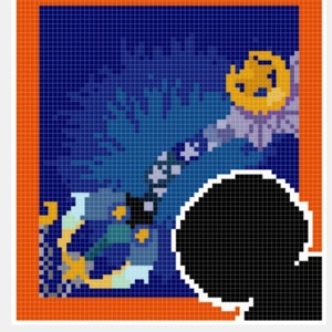Kingdom Hearts Re COM Starseeker Card PDF Cross Stitch Pattern, Chain of Memories, Cards, Cross Stitch Pattern, Kingdom Hearts