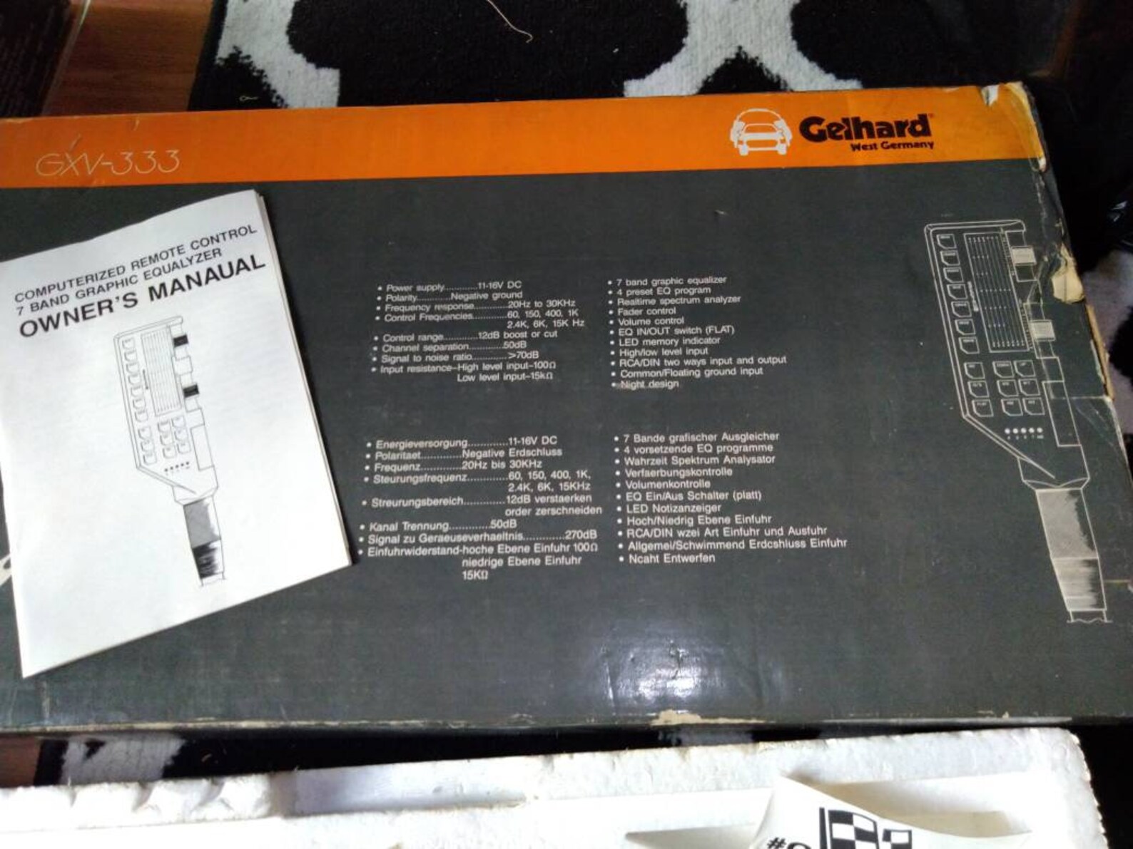 Gooseneck equalizer GELHARD NOS not blaupunkt Clarion Alpine Etsy