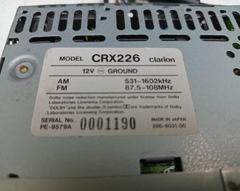 Old School Car Audio Vintage Head Unit Clarion Crx NOS Not Alpine