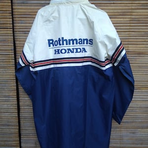Vintage rothmans racing honda jacket not nismo yamaha benetton F1 racing team GP 500 Wayne Gardner velentino rossi Marlboro Suzuki Kawasaki