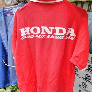 Vintage Honda polo shirt not hks type r Mugen power TRD Nismo Benetton F1 racing team Ferrari