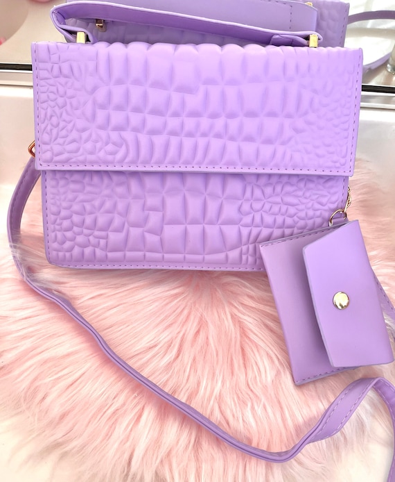 Pastel Purple Crossbody Purse With Coin Purse. Etsy