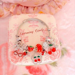 Sweets fruit charm bracelet, Charm bracelet.