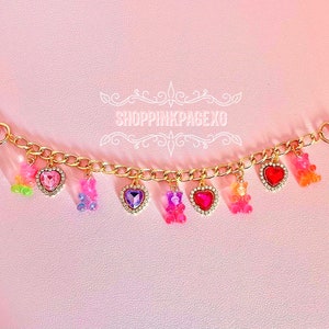 Purse charms, purse chain, Gummy bear charms.