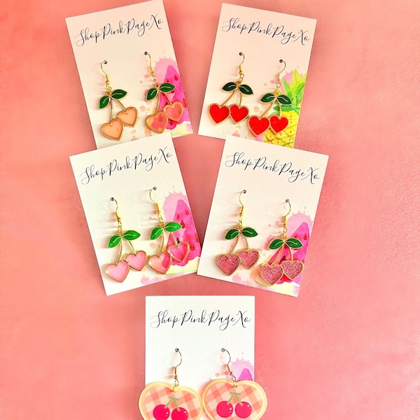 Cherry Earrings Etsy