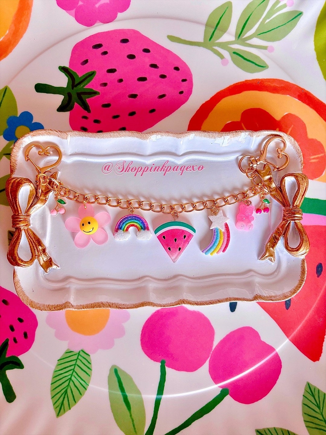 Sparkling Pink Hand Chain main image 0