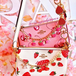 Strawberries & cherries purse chains.