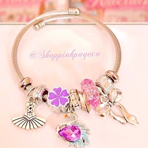 Swan & ballerina charm bracelet, charm bracelet.