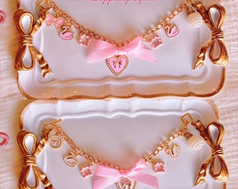 Coquette Charm bracelets.