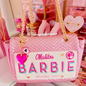 Dolly pink heart bag charm.