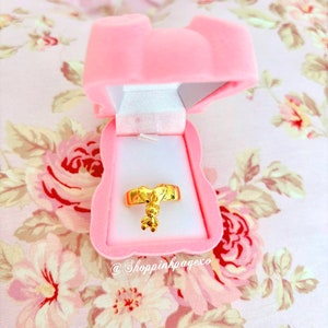 Teddy bear adjustable ring