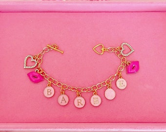 Charm bracelet, heart charm bracelet