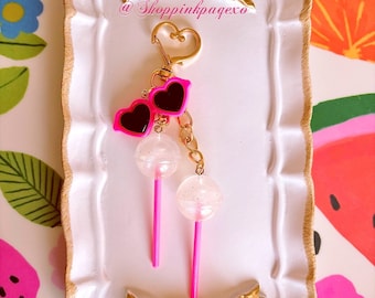 Summer girl lollipops bag charm.