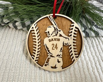 Baseball Ornament, Youth Baseball Ornament, Personalized Baseball Ornament, Custom Baseball Ornament, Baseball Team Ornament