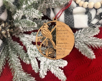 Cardinal Christmas Ornament, Memorial Christmas Ornament, Christmas Gift