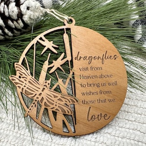 Dragonfly Memorial Ornament, Memorial Ornament, Dragonfly Memorial, Christmas Memorial Ornament