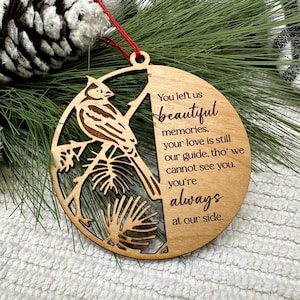 Cardinal Memorial Ornament, Memorial Christmas Ornament, Cardinal Ornament, Christmas Gift, Remembrance Gift